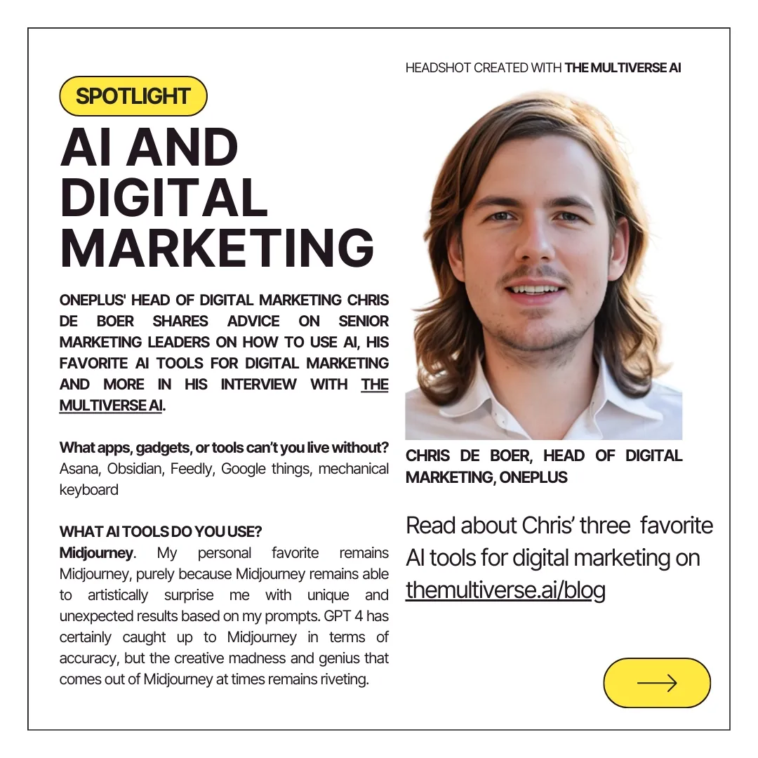 OnePlus' head of digital marketing shares advice on how to use AI for senior marketing leaders, his favorite ai tools for digital marketing and more