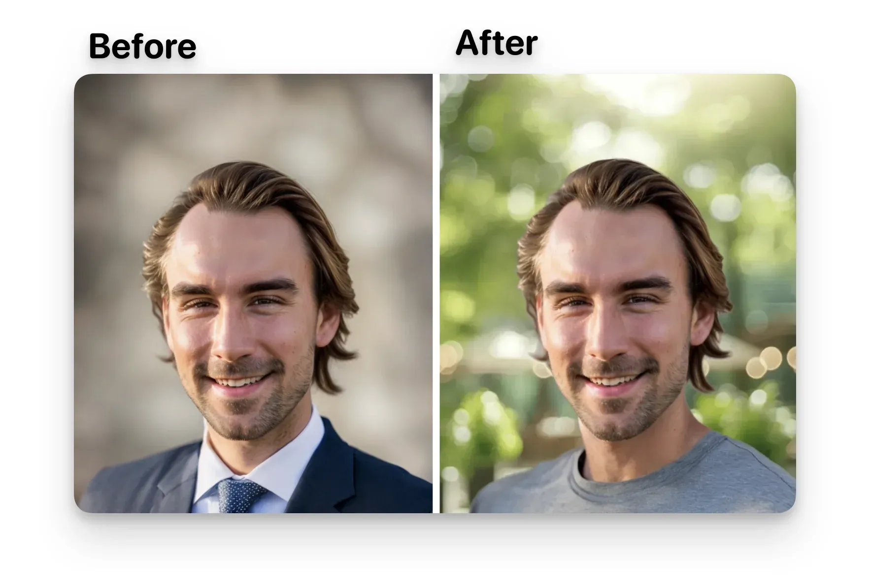 Outfit Change and Background Change can make powerful changes to your AI headshot
