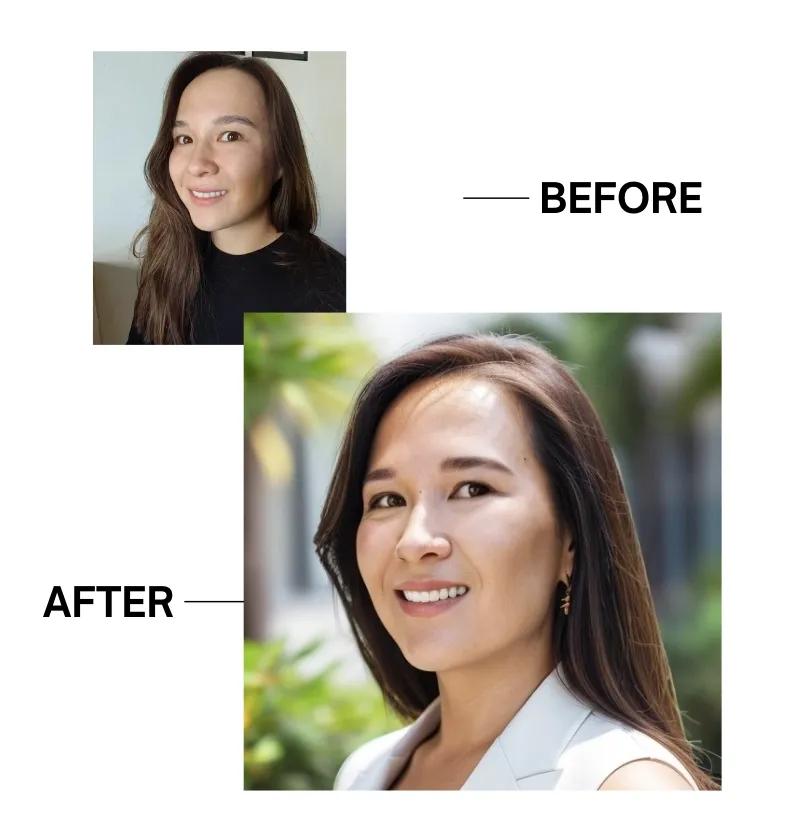 Professional photos are great for platforms like LinkedIn