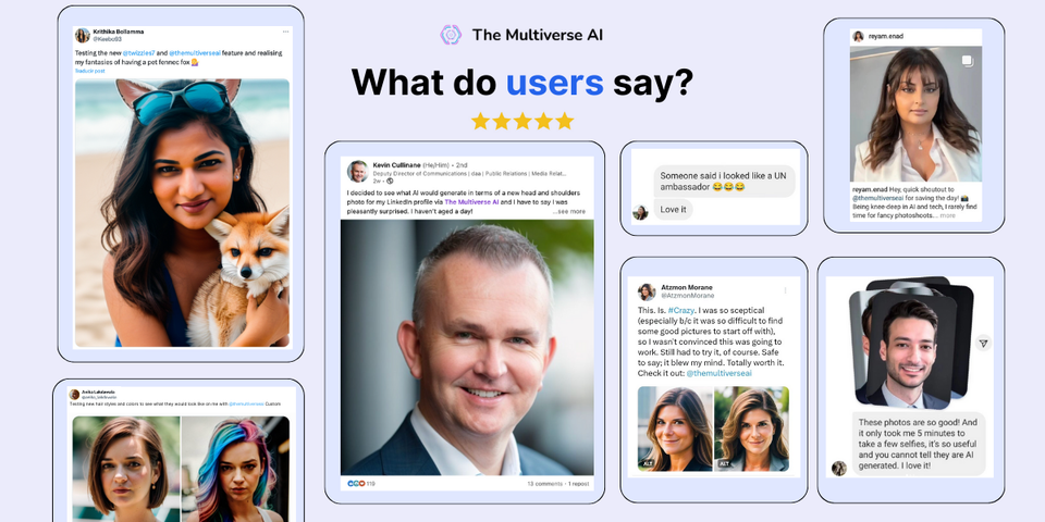 Many users expressed their enjoyment in creating AI headshots of themselves wearing various professional and casual outfits.