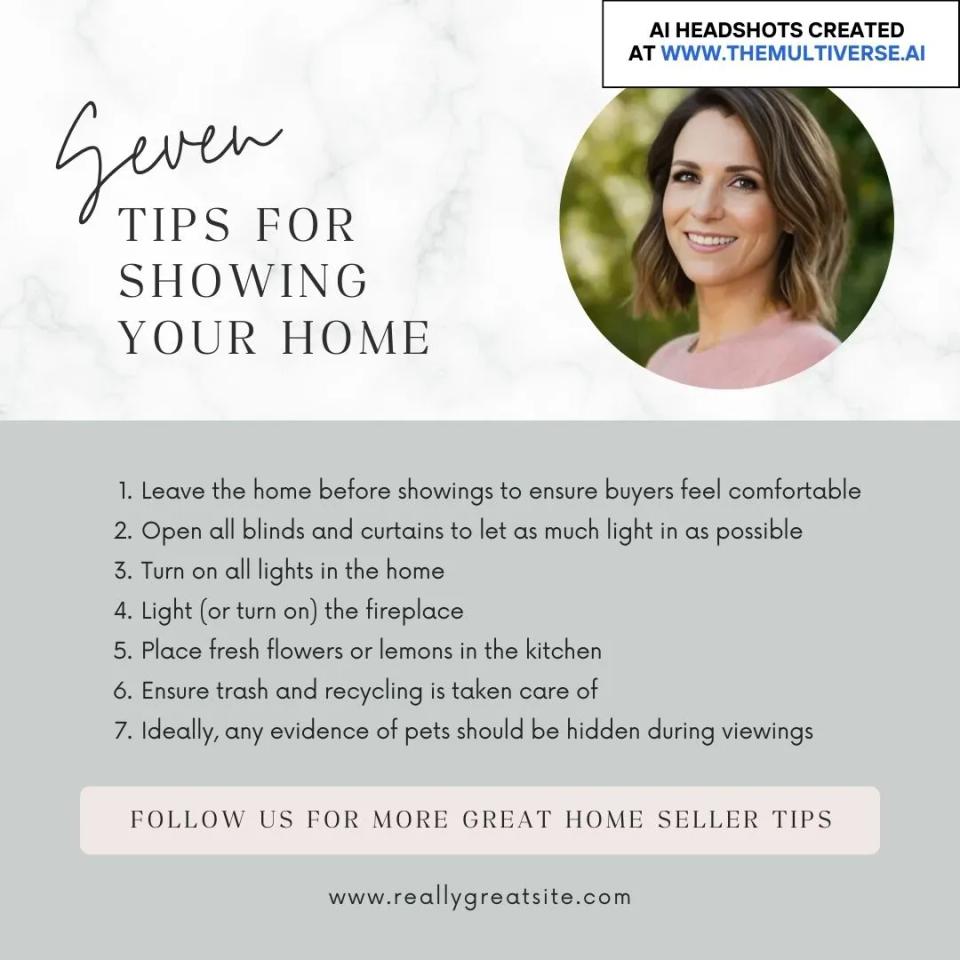 Ad for realtor, woman, attire, professional outfit